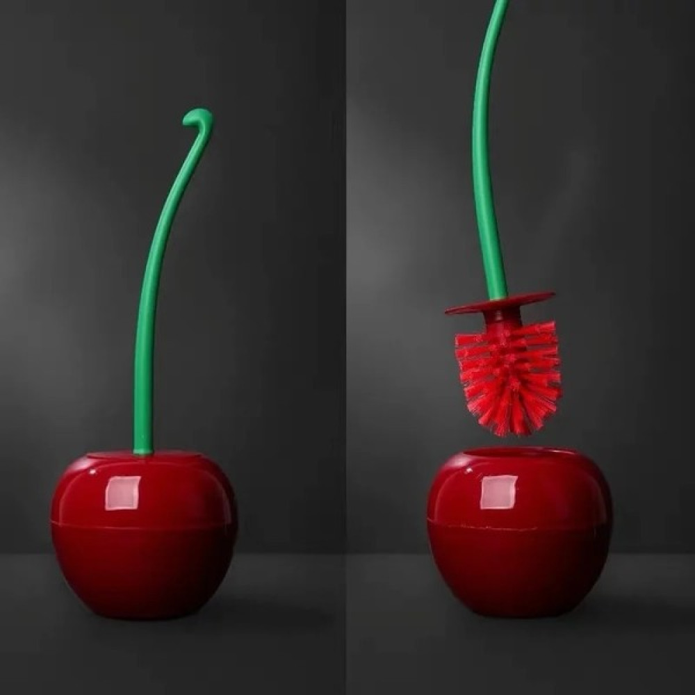 Zhaowen Shop C Stili Tuvalet Fırçası Yaratıcı Güzel Kiraz Şekli Lavabo Fırçası Tuvalet Fırçası Banyo Temizleme Fırçası Tutucu Set Tuvalet Borstel (... Klozet Fırçası Fiyatı