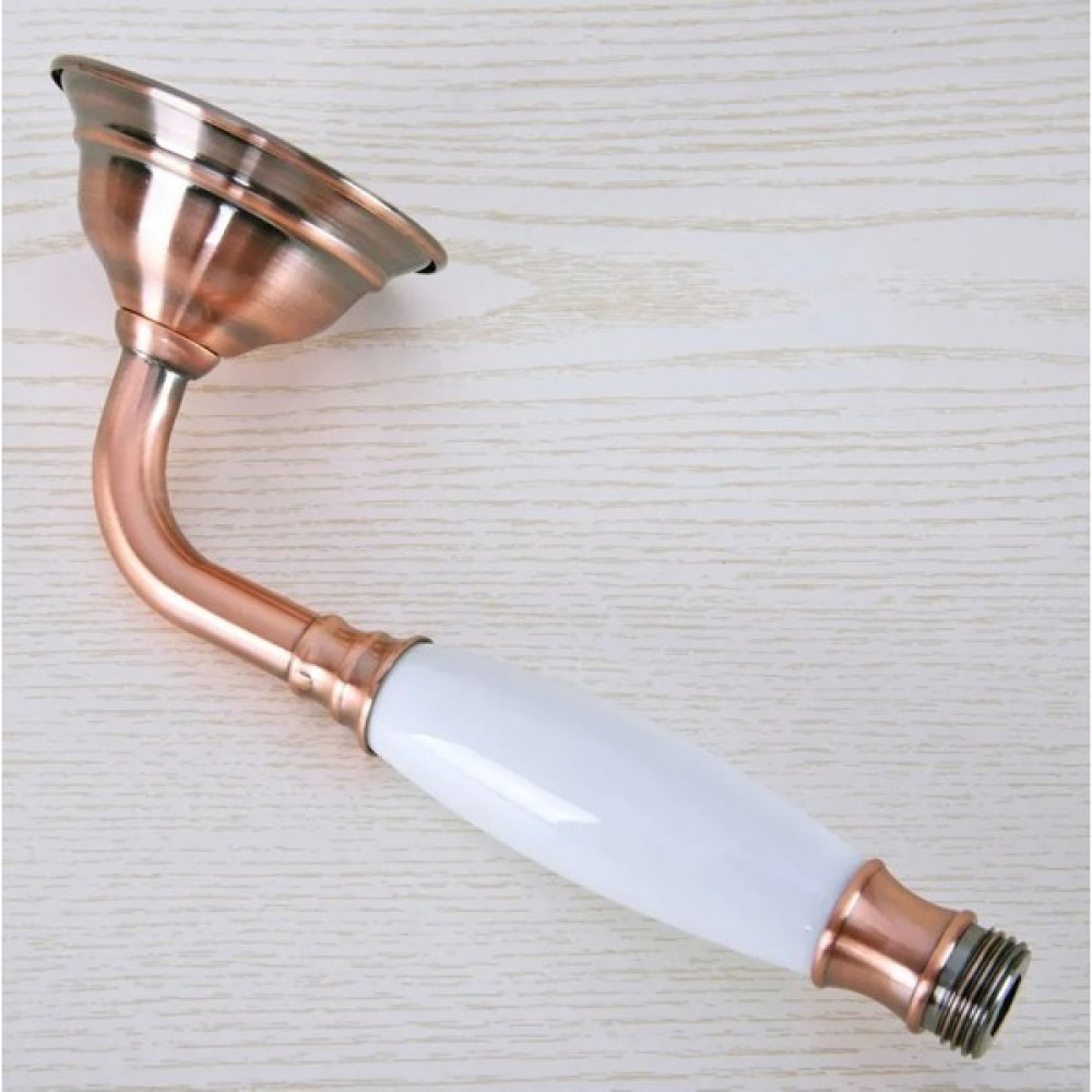 Zhaowen Shop El Duş Başlığı B Stili Antik Kırmızı Bakır Yuvarlak Yağış Duş Başlığı ve El Duş Başlığı 1.5 Duş Hortumu Pirinç El Duşu Braketi Duvar D... Duş Seti Fiyatı