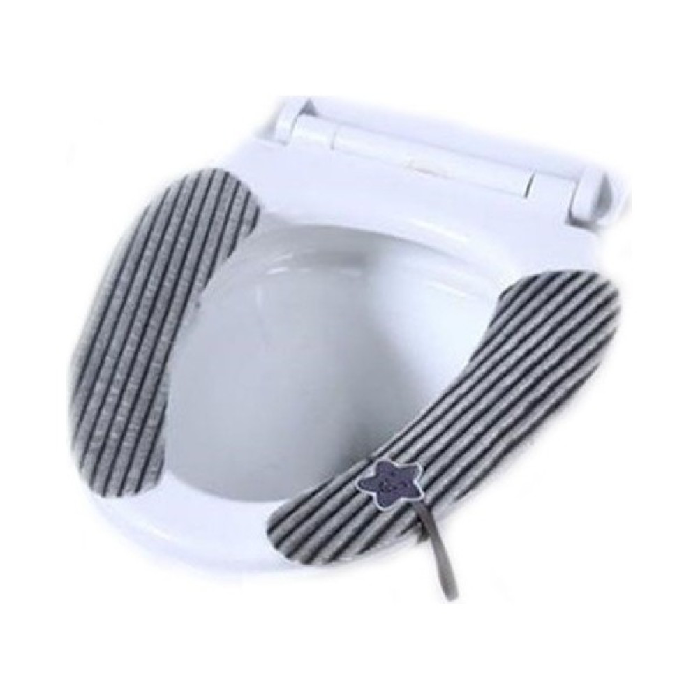 Zhaowen Shop Gri 1 Stil 1 Pair Yıkanabilir Banyo Sıcak Peluş Klozet Dolum Yumuşak Sağlık Yapışkan Ev Mat Koltuk Örtüsü Taşınabilir Yeniden Kullanıl... Klozet Takımı Fiyatı