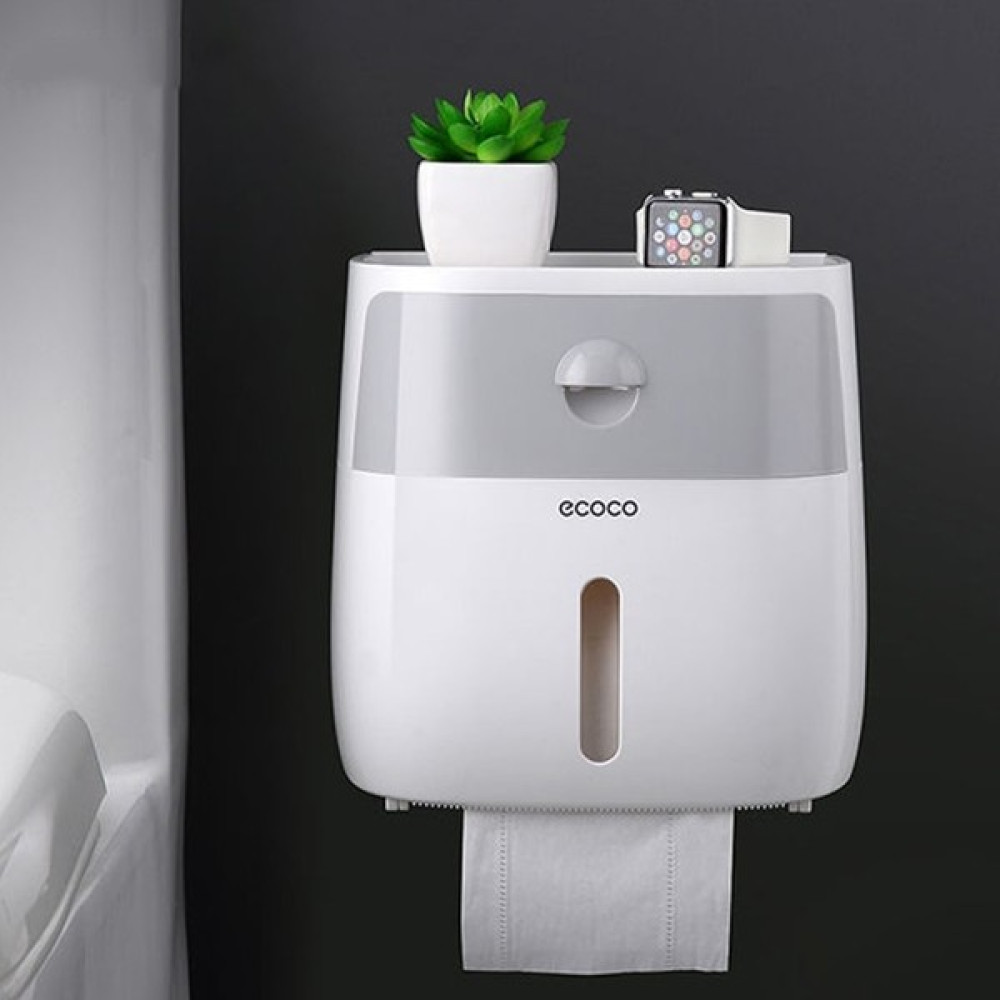 Zhaowen Shop Gri Stil Su Geçirmez Tuvalet Kağıdı Tutacağı Plastik Kağıt Havluluk Duvara Monte Banyo Rafı Saklama Kutusu Taşınabilir Tuvalet Kağıdı ... Tuvalet Kağıtlığı Fiyatı