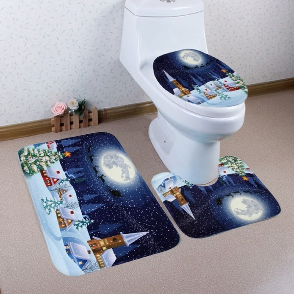 Zhaowen Shop Noel Banyo Paspası12 Tarzı Noel Banyo Paspas Wc Klozet Kapağı Klozet Klozet Tapa Inodoro Dekorasyon Noel Banyo Komodin Klozet (Yurt Dı... Klozet Kapağı Fiyatı