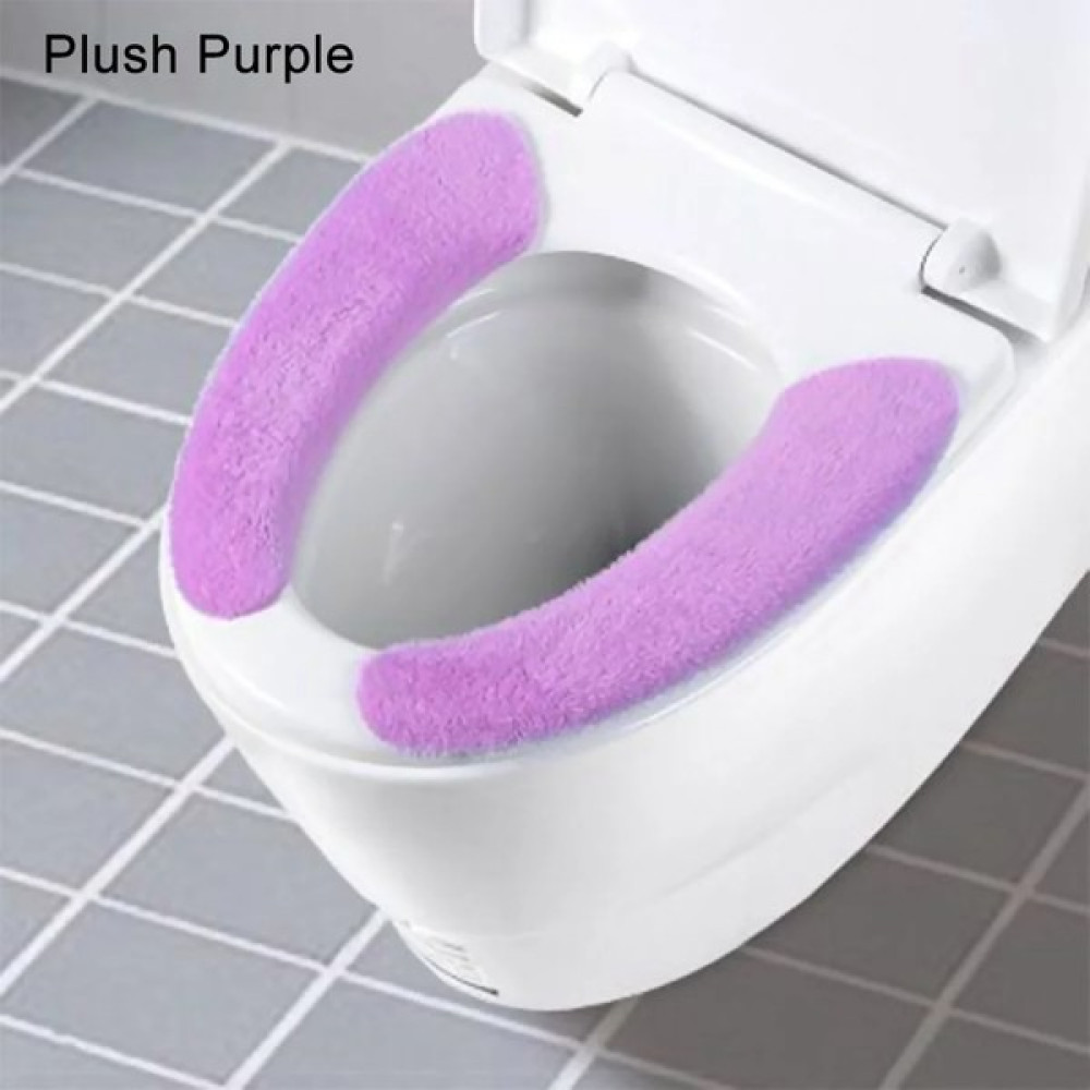 Zhaowen Shop Peluş Mor Tarzı 1 Pair Yıkanabilir Banyo Sıcak Peluş Klozet Dolum Yumuşak Sağlık Yapışkan Ev Mat Koltuk Örtüsü Yeniden Kullanılabilir ... Klozet Takımı Fiyatı