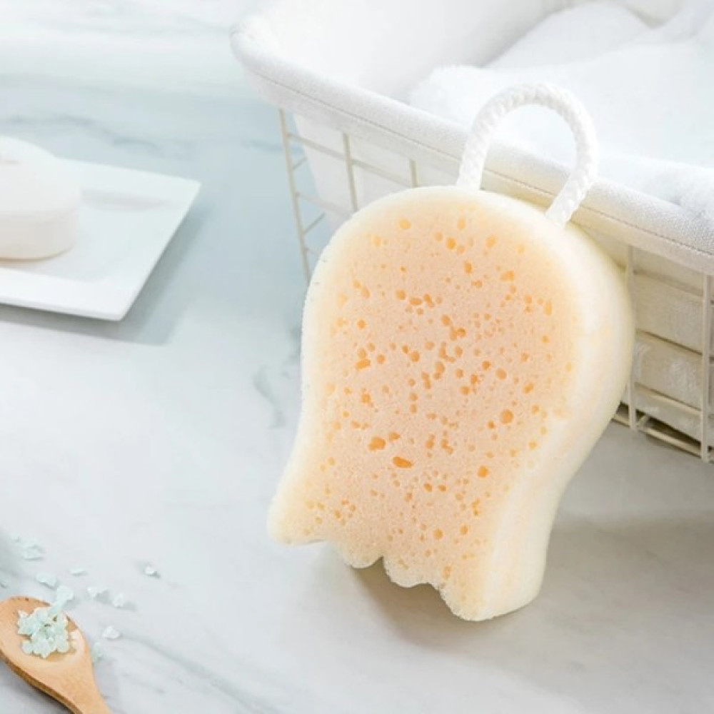 Zhaowen Shop Sarı Beyaz Stil Banyo Süngeri Karikatür Yumuşak Peeling Süngeri Çevre Güvenliği Çift Taraflı Tasarım Banyo Topu Banyo Duş Temizleme Sü... Vücut Bakım Setleri Fiyatı