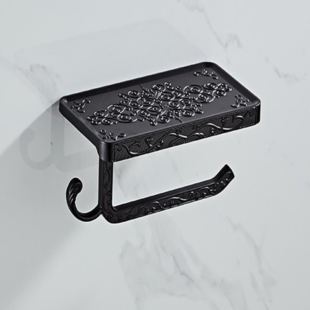 Zhaowen Shop Siyah Stil Tuvalet Kağıdı Tutacağı Beyaz Kağıt Cep Telefonu Tutacağı Uzay Alüminyum Antika Raflı Rulo Tutacağı Tuvalet Kağıdı Kutusu D... Tuvalet Kağıtlığı Fiyatı