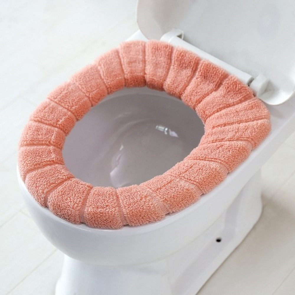 Zhaowen Shop Turuncu Pembe Tarzı O-Tipi Klozet Kapağı Mat Yıkanabilir Yumuşak Isıtıcı Kapak Minder Pedi Banyo Tuvalet Aksesuarları Komodin Klozet K... Klozet Kapağı Fiyatı