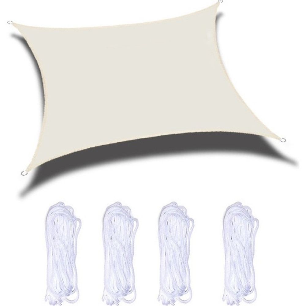 ZHKJ Shop Açık Bahçe Güneşlik Yelken Su Geçirmez Anti-Uv Gölgelik, Boyut5m x 6m (Bej) (Yurt Dışından) Çadır Fiyatı