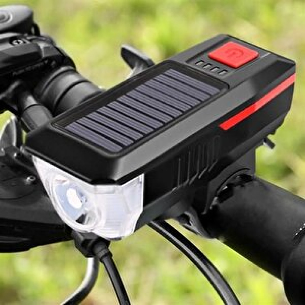 Zhltools Solar Enerjili Usb Ile Şarj Edilebilir Ledli Bisiklet Feneri Kornalı Ve Su Geçirmez Far Bisiklet Aksesuarları Fiyatı