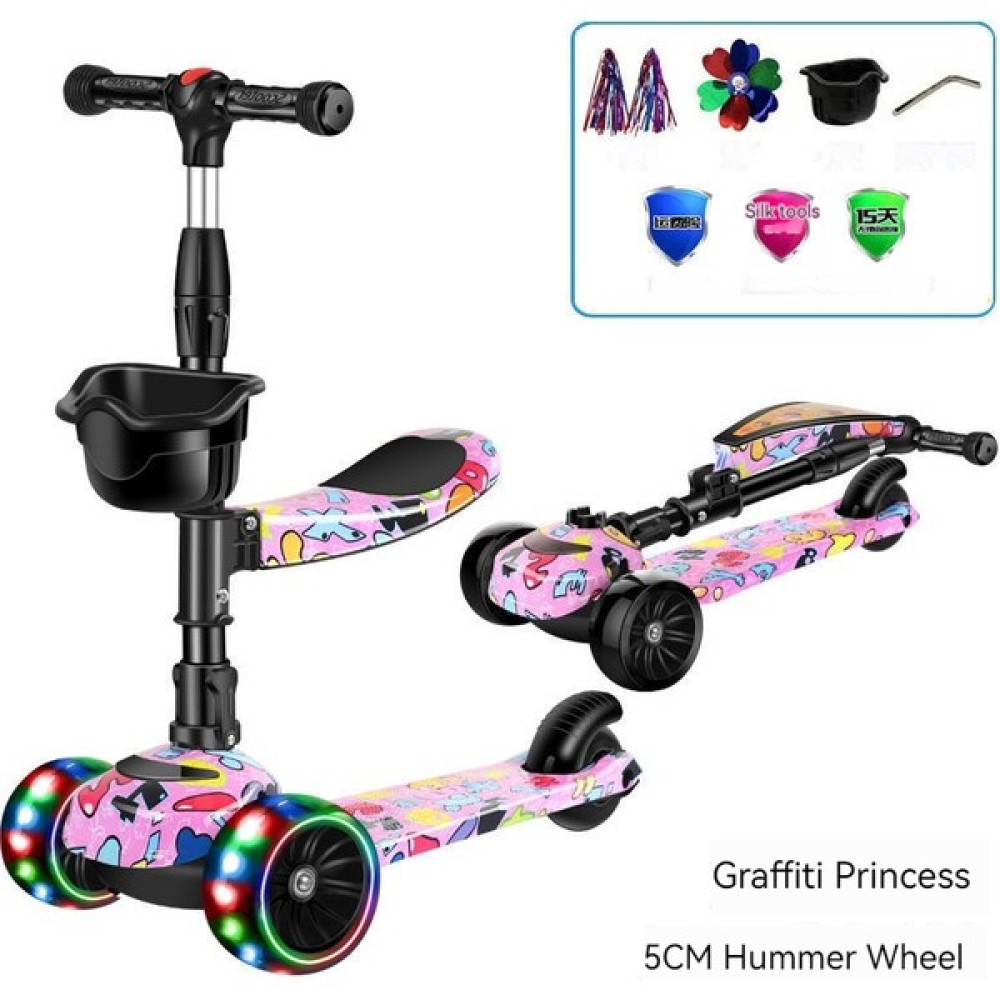 Zhouxue Bebek Kayar Katlanır Büyük Tekerlek Flaş Yoyo - Graffiti Prenses Flaş 5cm Hummer Çarkı (Yurt Dışından) - Bebek Çocuk Bisikletleri Açık Hava, Deniz ve Spor Oyuncakları Fiyatı