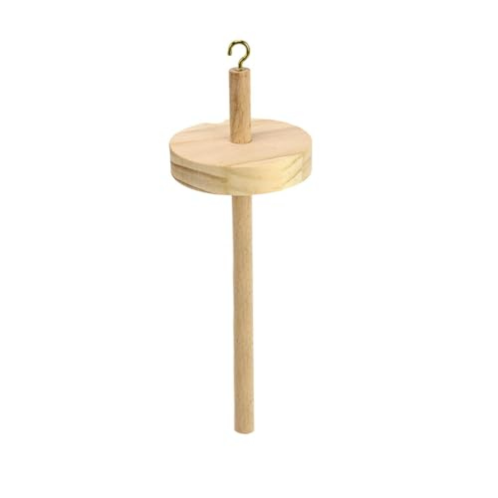 ZHU YU CHUN 1 PC Hand Twister Hand Wooden Spinning Wheel Sewing Wooden Yarn Spinner for Crocheting Top Whorl Spinning Wheel for Wool Yarn Making Hand Carved Spindles Tool Gift for Beginners