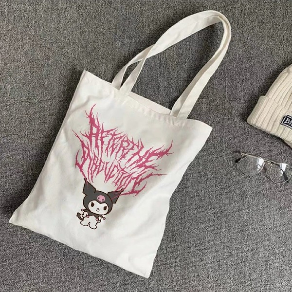 ZhuningShop3 1HY2K001 Stili Shopping Bags Harajuku Y2K Cloth Bag Groceries Burlap Designer Handbags Reusable Women's Canvas Shopper Shoping Tote (Y... Erkek Postacı Çanta Fiyatı