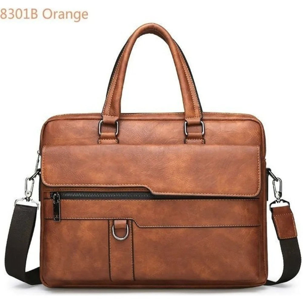 ZhuningShop3 8301B-TURUNCU Stil Ofis Laptop Çantası Seyahat Evrak Çantası Erkek Omuz Çantası Erkekler ve Kadınlar Için Suya Dayanıklı Iş Messenger ... Erkek Evrak Çantası Fiyatı