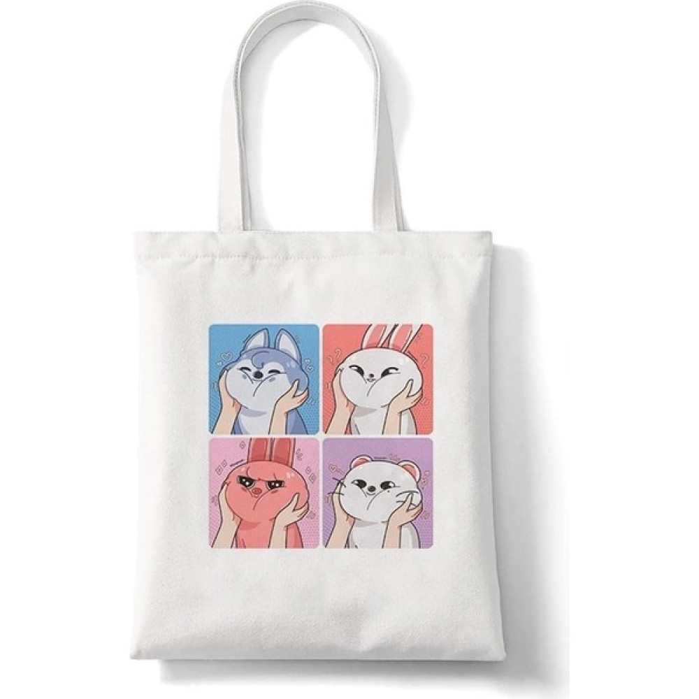 ZhuningShop3 B659 Stili Skzoo Kaçak Çocuklar Kore Kombinasyonu Karikatür Kanvas Alışveriş Çantası Bez Çantalar Omuz Çantası Kadın Büyük Kapasiteli ... Erkek Postacı Çanta Fiyatı