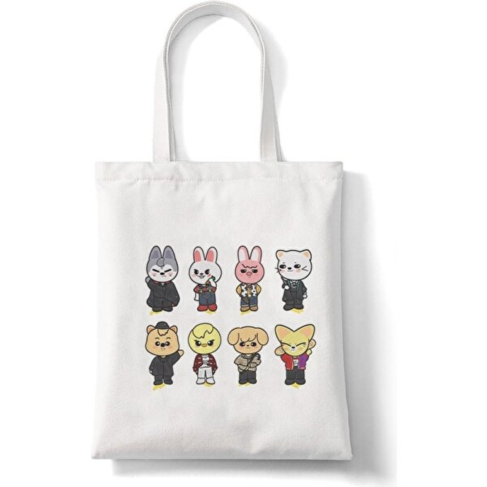 ZhuningShop3 B722 Stili Skzoo Kaçak Çocuklar Kore Kombinasyonu Karikatür Kanvas Alışveriş Çantası Bez Çantalar Omuz Çantası Kadın Büyük Kapasiteli ... Erkek Postacı Çanta Fiyatı