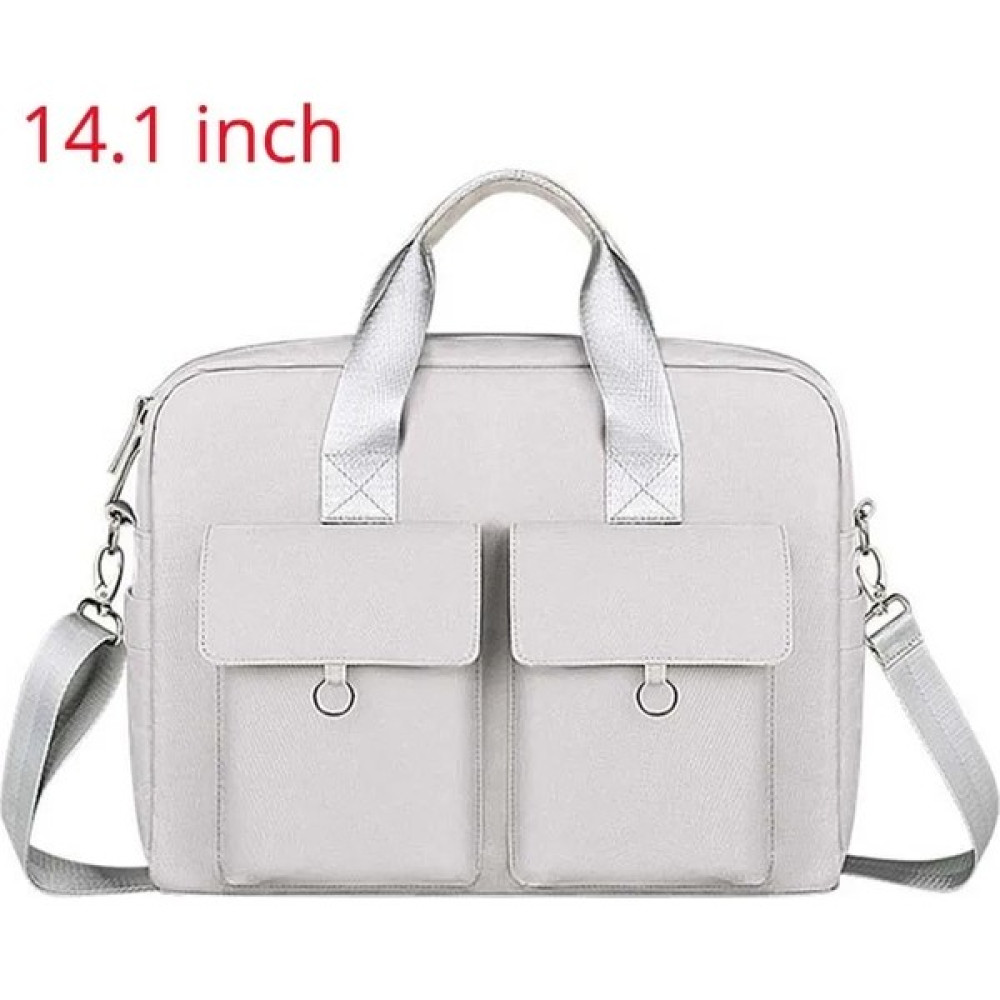 ZhuningShop3 Gri 14 Tarzı Çok Cepli Laptop Çantası Kadın Erkek Bilgisayar Omuz Crossbody Çanta Evrak Çantası Evrak Çantası Adamın Seyahat Iş Çantas... Erkek Evrak Çantası Fiyatı