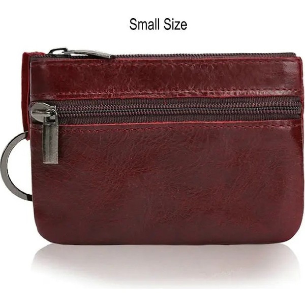 ZhuningShop3 Küçük Şaraplı Çanta Tarzı Genodern Vintage Çılgın At Deri Erkek Bozuk Para Cüzdanı Hakiki Deri Fermuarlı Bozuk Para Cüzdanı Retro Anah... Erkek Cüzdan Fiyatı