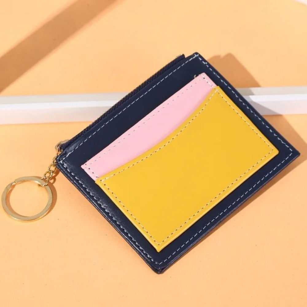 ZhuningShop3 Mavi B Stili Moda Pu Deri Kadın Cüzdanı Çoklu Kart Pozisyonu Fermuarlı Kart Çanta Anahtarlık Küçük Cüzdan Bayan Bozuk Para Cüzdanı Küç... Erkek Cüzdan Fiyatı