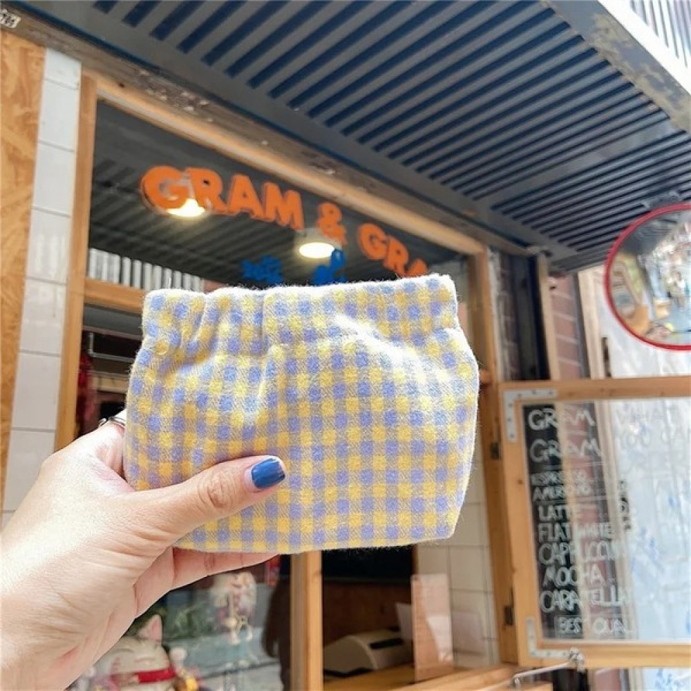 ZhuningShop3 Sarı Mor Tarzı Renkli Kafes Bozuk Para Cüzdanı Şarapnel Çantası Çocuklar Küçük Kılıfı Pamuklu Kumaş Kadın Değişim Çanta Anahtarları Pa... Erkek Cüzdan Fiyatı