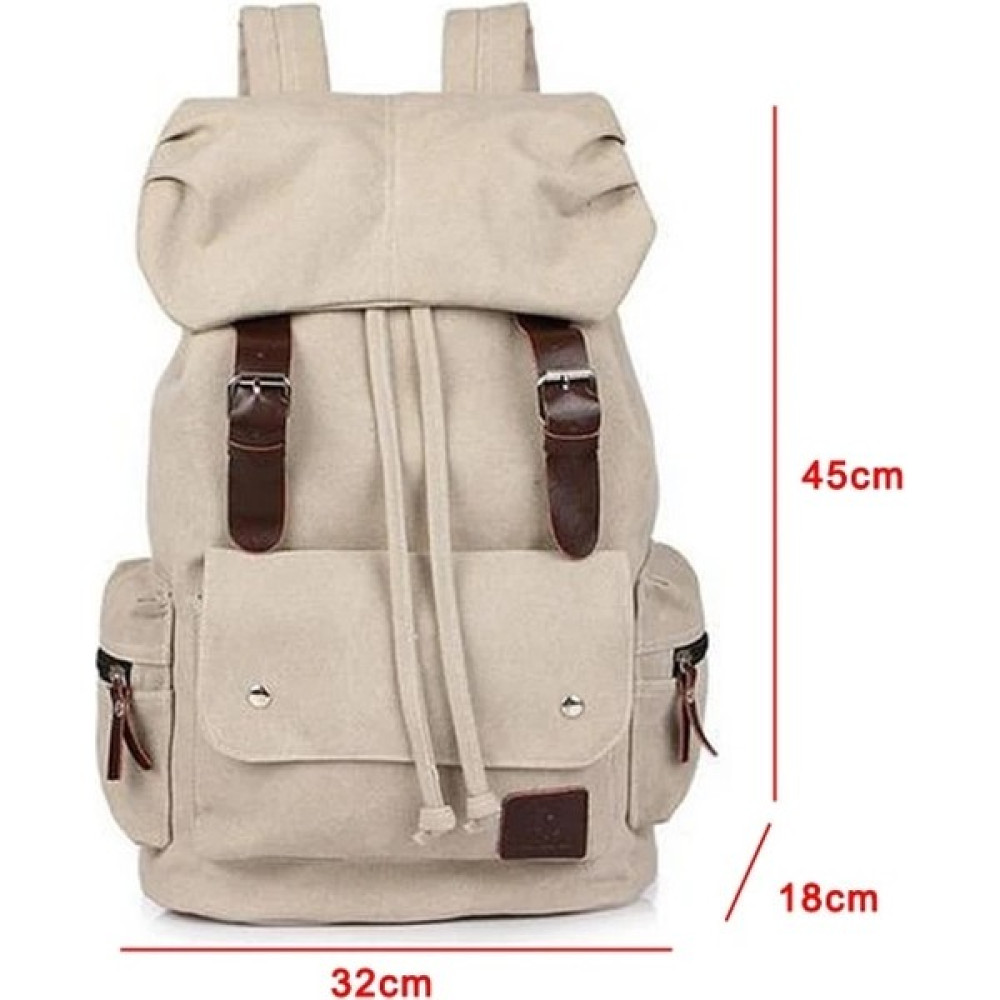 ZhuningShop3 Stil 3 Bej Stili 2022 Yenı Büyük Kapasiteli Sırt Çantası Adam Sırt Çantası Eski Kanvas Omuz Çantası Kamp Taktik Sırt Çantası Erkekler ... Erkek Sırt Çantası Fiyatı