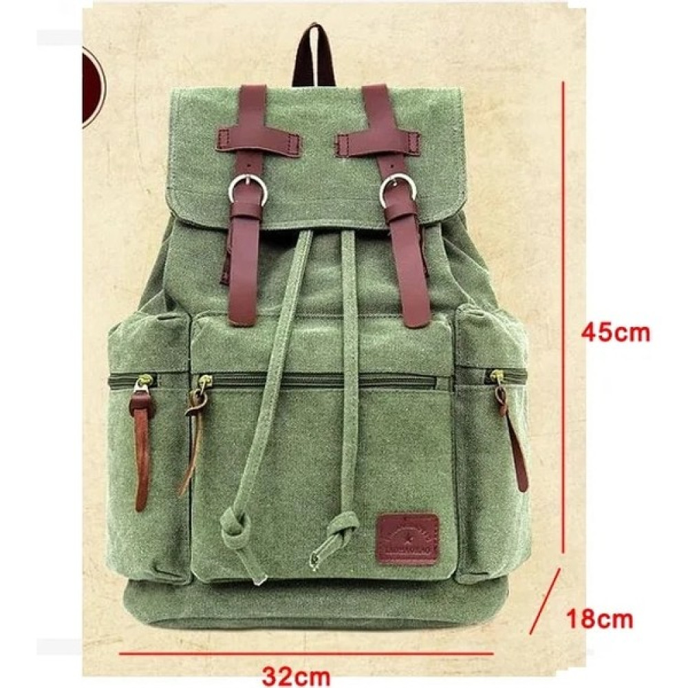 ZhuningShop3 Stil 5 Yeşil Stil 2022 Yenı Büyük Kapasiteli Sırt Çantası Adam Sırt Çantası Eski Kanvas Omuz Çantası Kamp Taktik Sırt Çantası Erkekler... Erkek Sırt Çantası Fiyatı