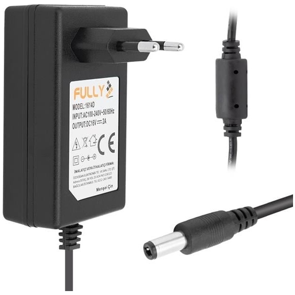 Zibox Fully O-1614D 16 Volt 2 Amper Power Jacklı Santral Adaptörü 5.5x2.5 Uç - Siyah Diğer Fiyatı