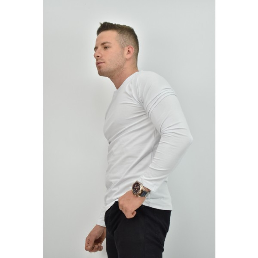 Zidanlife Zidan 4631 0 Yaka Erkek Uzun Kol Sweatshirt - Beyaz Erkek Sweatshirt Fiyatı