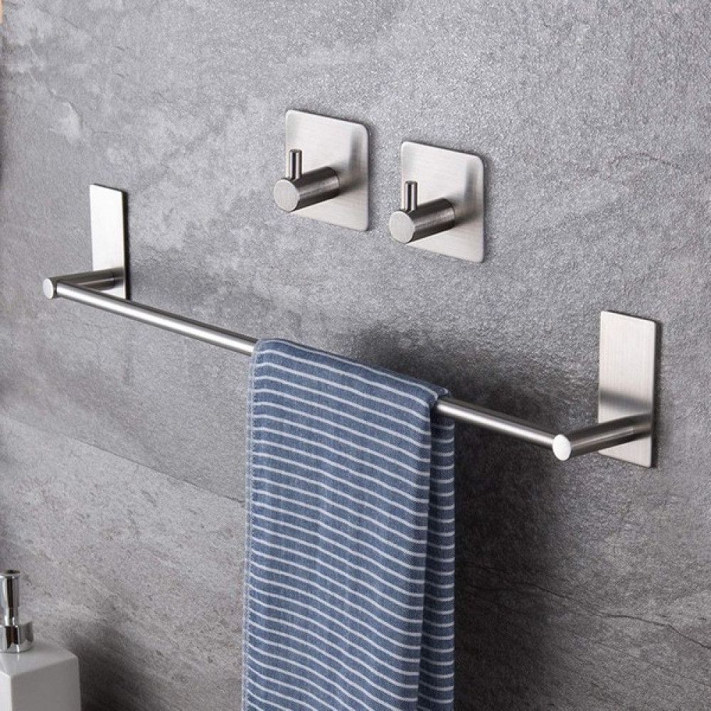 Zift Unique Paslanmaz Çelik Havluluk & 2 Adet Bornoz Askısı - 45CM Havluluk Havlu Askısı Takım Düzenleyici Askı - Gri Banyo Askılık Fiyatı