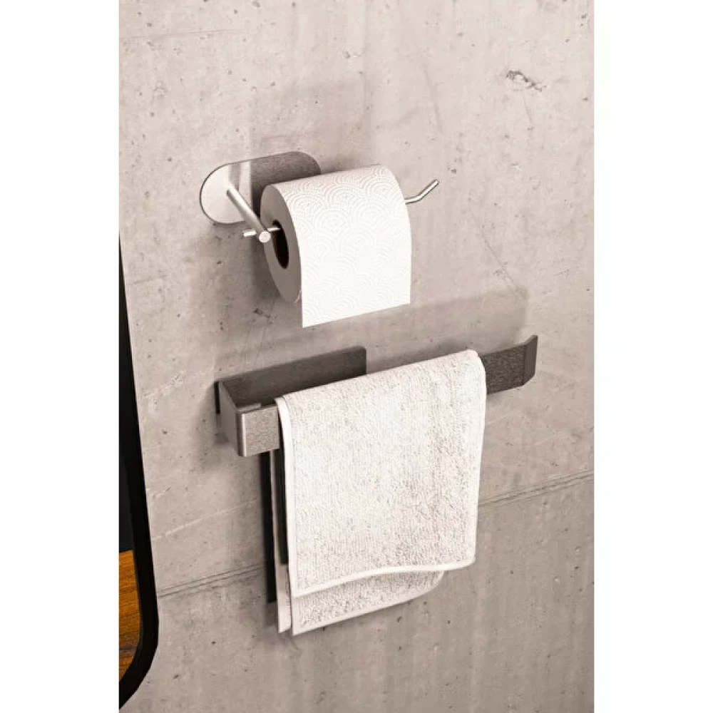 Zift Unique Paslanmaz Çelik Siyah Set,havlu Askısı ve Tuvalet Kağıtlığı Takım - Havluluk & Tuvalet Kağıdı Askısı - Gri - Gümüş Banyo Askılık Fiyatı