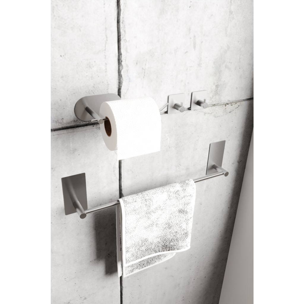 Zift Unique Paslanmaz Çelik Yapışkanlı Banyo Aksesuar Seti-Havluluk-Tuvalet Kağıdı Askısı-Bornoz Askılığı - Inox El / Yüz Havlusu Fiyatı