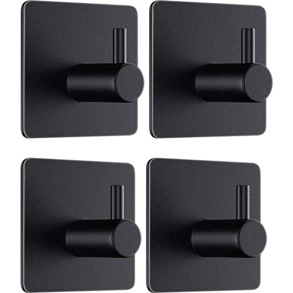 ZiftUnique 4 Adet Paslanmaz Çelik Siyah Banyo Askısı Bornoz Askısı Havlu Askısı Havluluk Paslanmaz Hooks Banyo Askılık Fiyatı