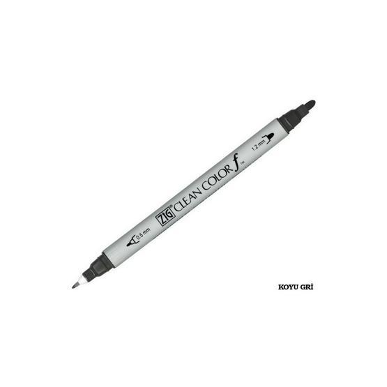 Zig Clean Color 095 Dark Gray Markör Grafik Kalemi