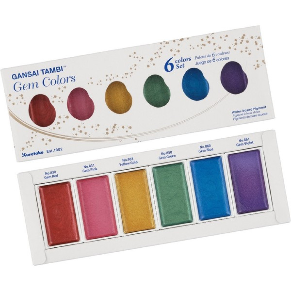 Zig Gansai Tambi Sulu Boya Seti 6 Renk Gem Colours Sulu Boya Fiyatı