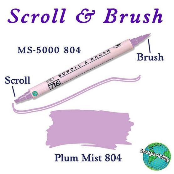 Zig Scroll Brush 804 Plum Mist Kaligrafi Kalemi