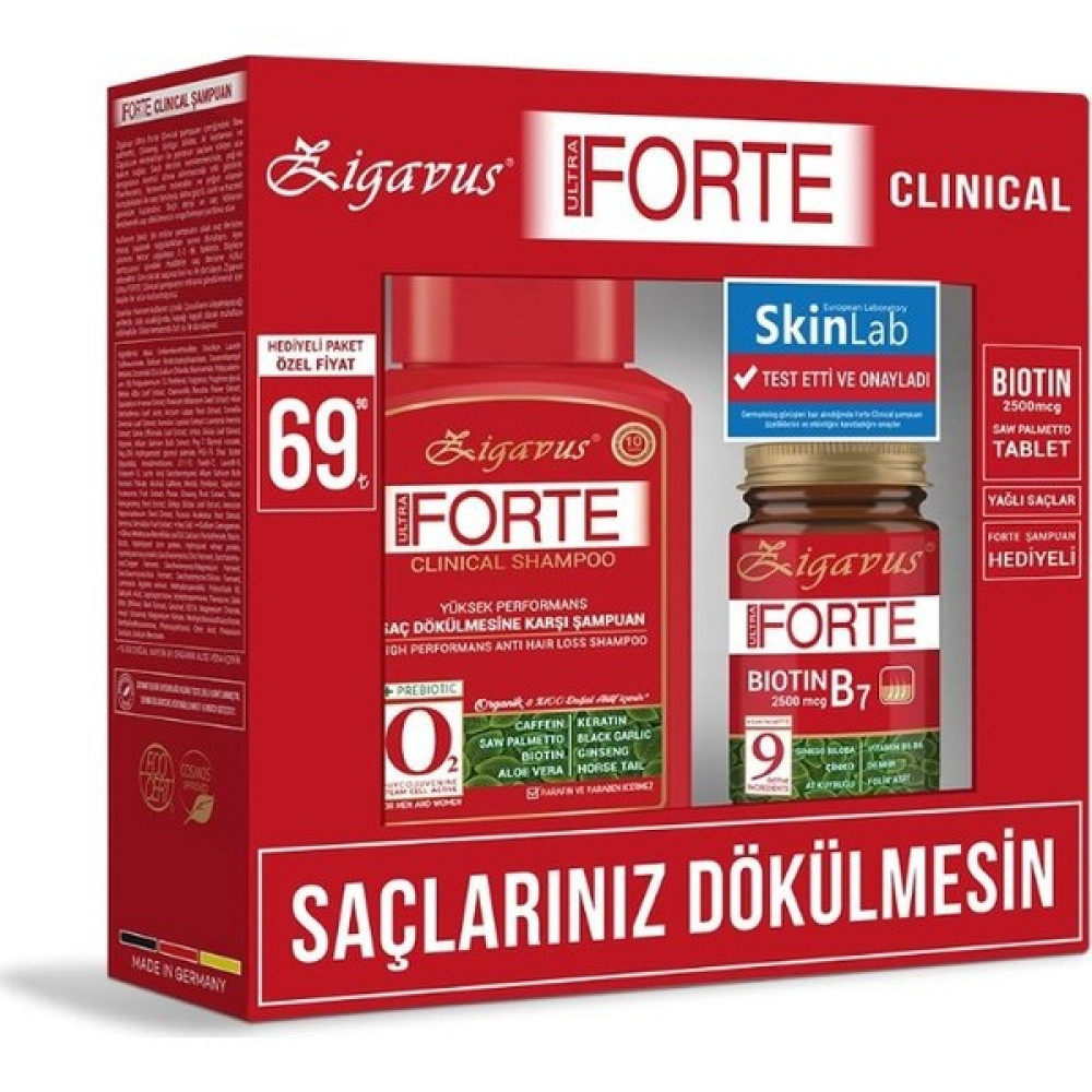 Zigavus Biotin Tablet+Forte Şampuan Yağlı Saçlar İçin Şampuan ve Saç Kremi Fiyatı