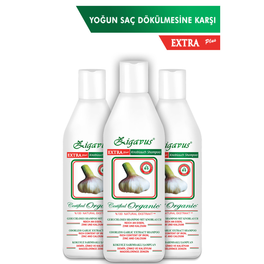Zigavus Extra Plus Saç Dökülmelerine Karşı Kokusuz Sarımsaklı Şampuan 3 Al 2 Öde Şampuan ve Saç Kremi Fiyatı