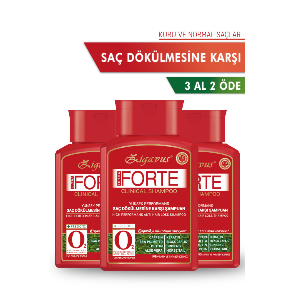 Zigavus Forte Kuru Ve Normal Saçlar Için Saç Dökülmesine Karşı Şampuan 300 ml 3 Al 2 Öde Biotin Keratin Şampuan ve Saç Kremi Fiyatı