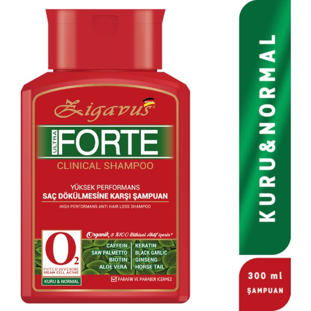 Zigavus Forte Ultra Clinical Kuru ve Normal Saçlar İçin Şampuan 300 ML Şampuan ve Saç Kremi Fiyatı
