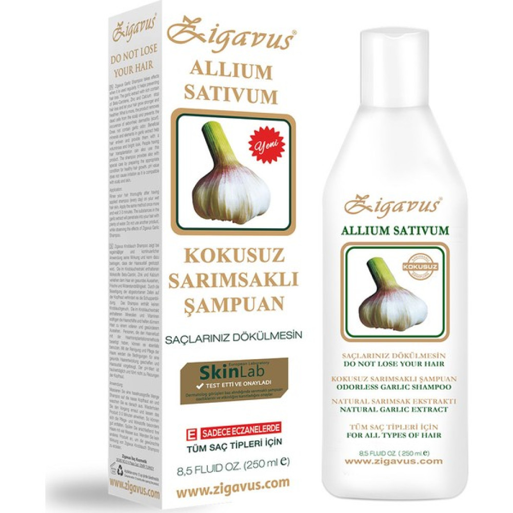 Zigavus Saç Dökülmelerine Karşı Kokusuz Sarımsaklı Şampuan 250ml Şampuan ve Saç Kremi Fiyatı