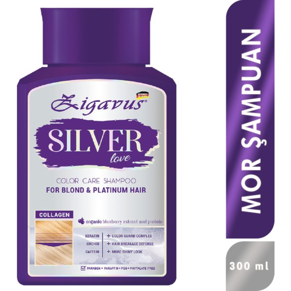 Zigavus Silver Mor Şampuan 300 ml - ve Keratin Içerikli - Renk Koruyucu Şampuan ve Saç Kremi Fiyatı