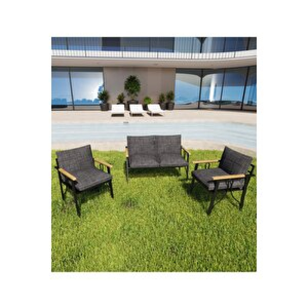 Zigonzi Modern 2 1 1 Bahçe Mobilyası Takımı Bahçe Mobilyası Takımı Fiyatı
