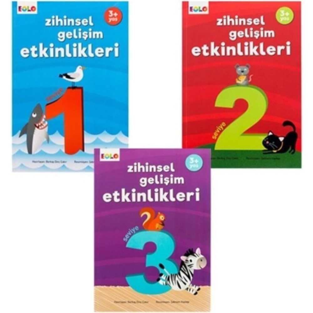 Zihinsel Gelişim Etkinlikleri 1. Seviye - Zihinsel Gelişim Etkinlikleri 2. Seviye - Zihinsel Gelişim Etkinlikleri 3. Seviye 3+ Yaş 3'lü Set Diğer Fiyatı