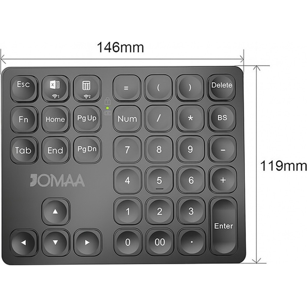 Zilvana Bluetooth Bağlantılı Sayısal Numpad - Siyah/gümüş - Tip-C Girişli Mini Klavye Klavye - Mouse Fiyatı