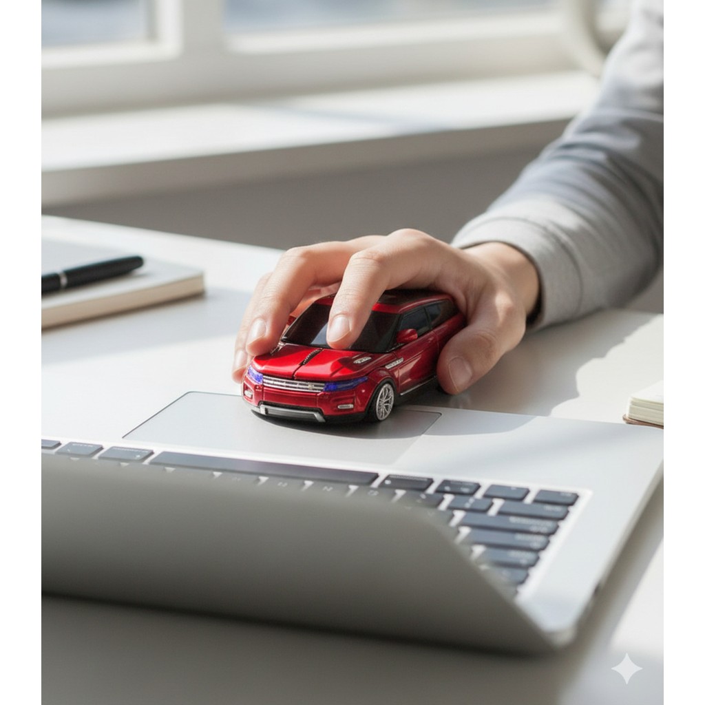Zilvana Spor Araba Tasarımlı 2.4g Kablosuz Optik Mouse - Kırmızı Suv Model Diğer Fiyatı