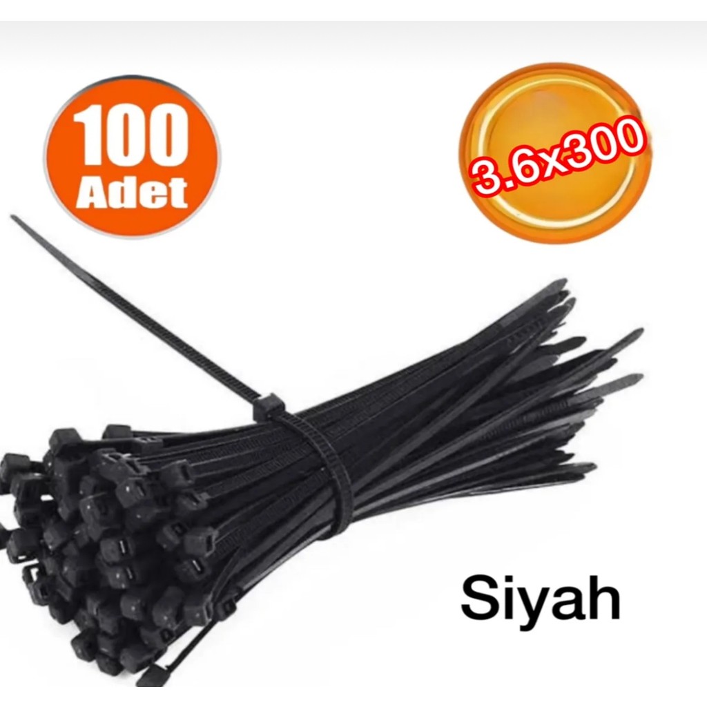 Zimak Plastik Cırt Kelepçe 3.6X300 mm (100 Adet) Siyah Elektrikli El Aletleri Fiyatı