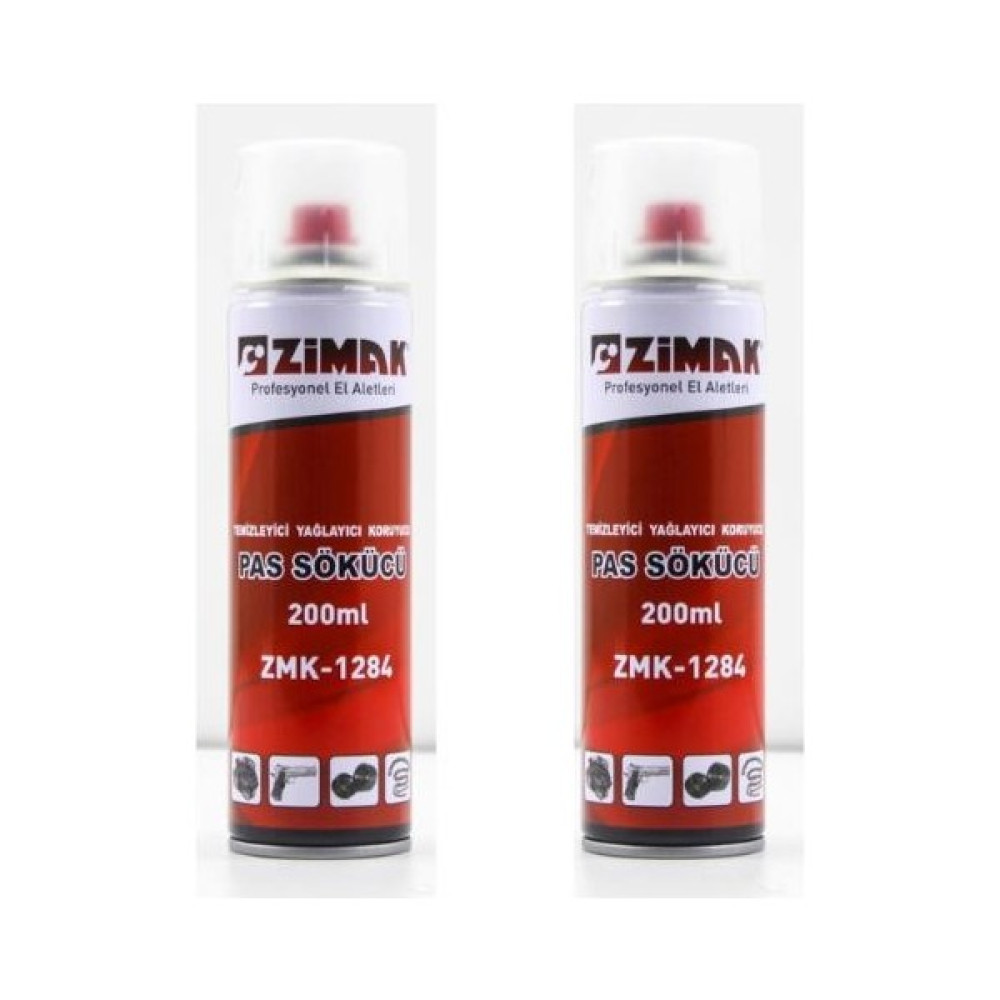Zimak ZMK-1284 1+1pkt Pas Sökücü Temizleyici Koruyucu 400ML Bakım Spreyleri Fiyatı
