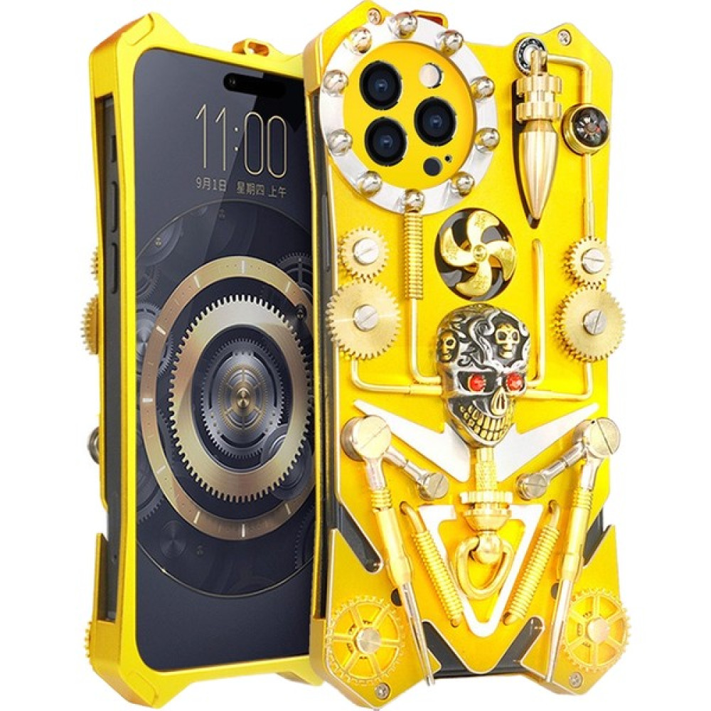 Zimon iPhone 15 Pro Max Için Uygun Metal Telefon Kılıfı Düşmeyi Önleyici Dişli Koruyucu Kılıf (Yurt Dışından) Cep Telefonu Kılıfı Fiyatı