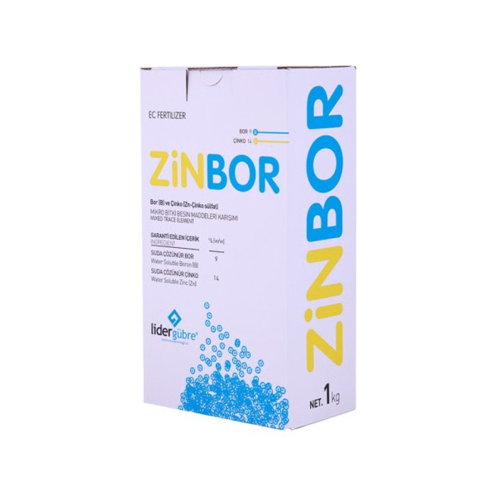 Zinbor 1kg Lider Gübre Suda Çözünür Bor ve Çinko - 1 kg Gübre Fiyatı