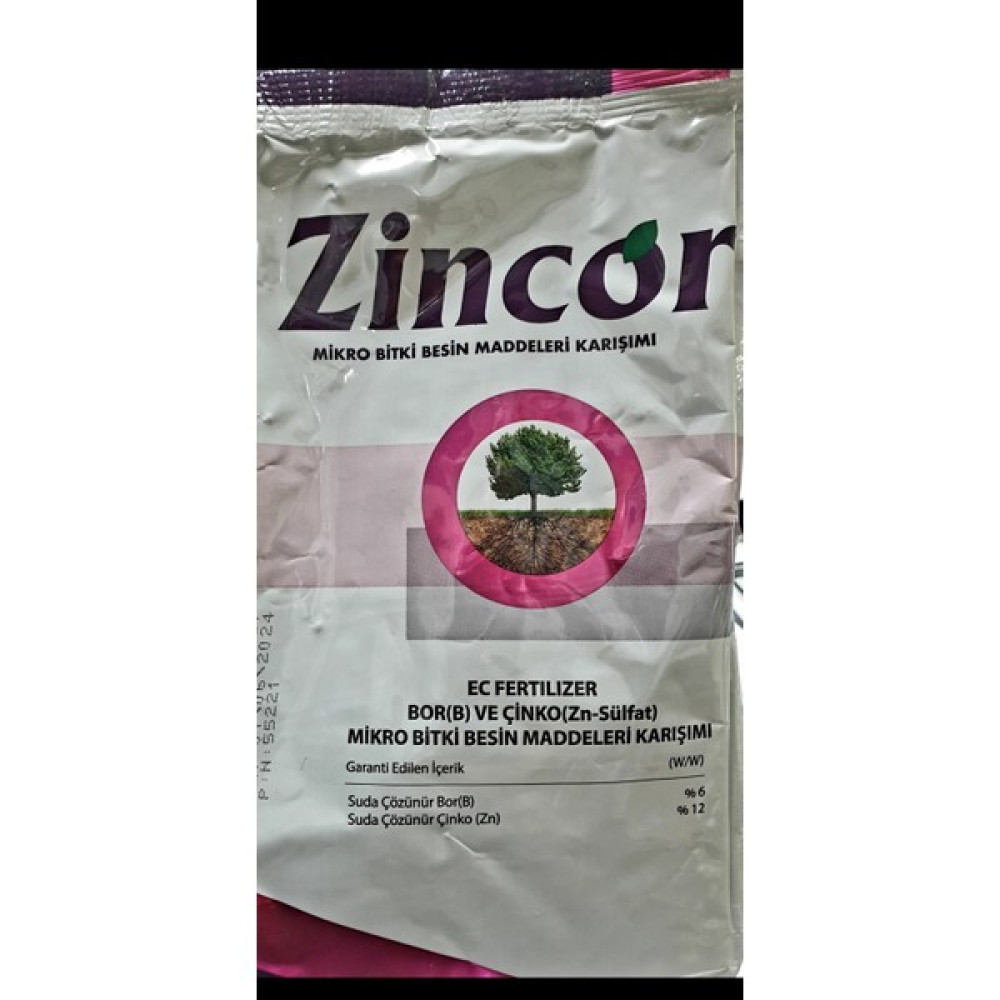 Zincor Çinko, Bor Toz Gübre 1 kg (%6bor%12çinko) Gübre Fiyatı