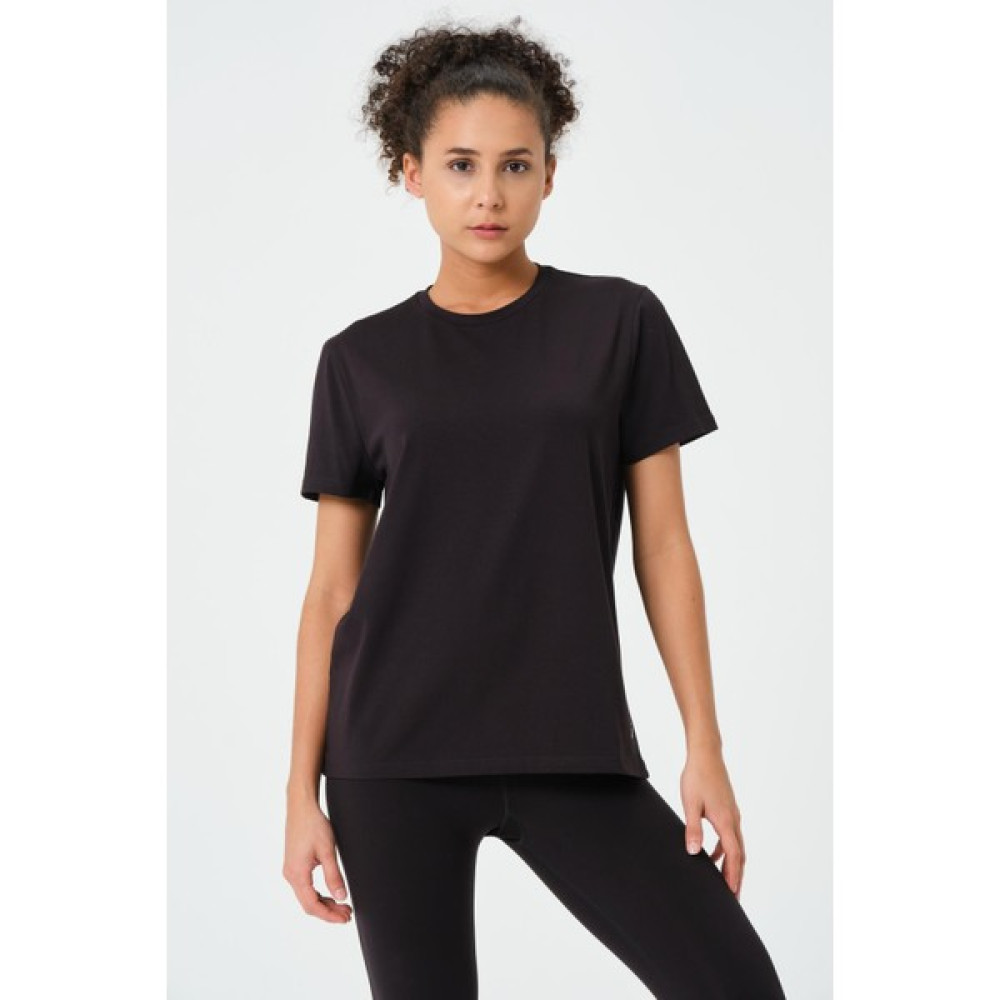 Zinde LIFE P-006974-KADIN Slim Fit Bisiklet Yaka Pamuklu Basic Düz Renk Kısa Kol Günlük Casual Spor Tişört-Siyah Erkek T-shirt Fiyatı