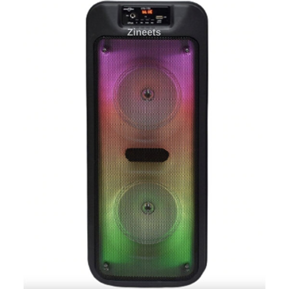 Zineets Işıklı Büyük Boy Party Box Bluetooth Hoparlör Taşınabilir Şarjlı Ses Sistemi Radyolu Karaoke Mic - Siyah Bluetooth Hoparlör Fiyatı