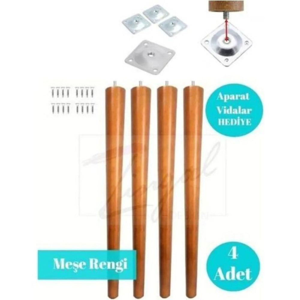 Zingal Design Sehpa Ayağı ve Aparatı 41CM Konik 4lü Nalburiye & Hırdavat Fiyatı